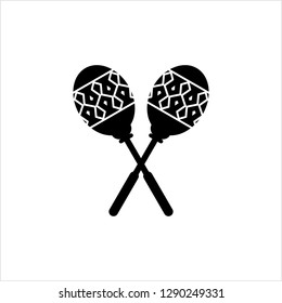 Maracas Icon, Music, Percussion Instrument Icon Vector Art Illustration