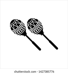 Maracas Icon, Music, Percussion Instrument Icon Vector Art Illustration