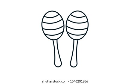 Maracas icon. Musical instrument and cultural usage. Vector illustration
