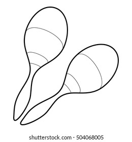 Maracas icon. Outline isometric illustration of maracas vector icon for web