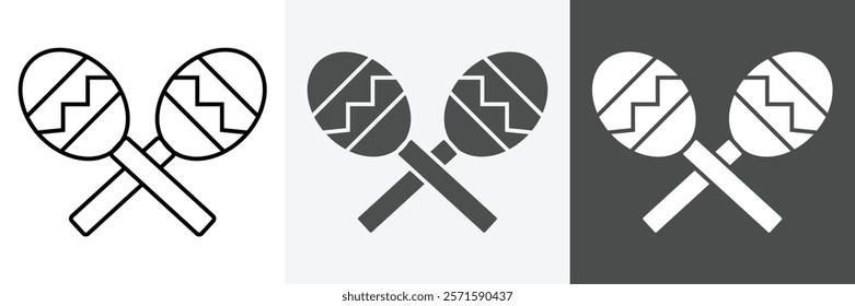 Maracas Icon set vector art