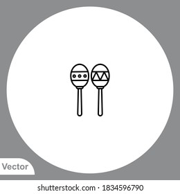 Maracas icon sign vector,Symbol, logo illustration for web and mobile