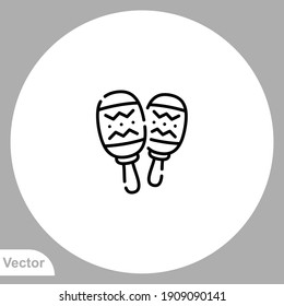 Maracas icon sign vector,Symbol, logo illustration for web and mobile
