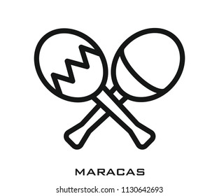 Maracas icon signs