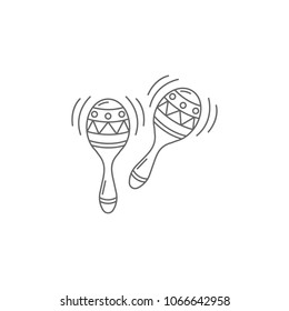 Maracas-Ikone. Einfache Elementgrafik. Maracas Symbol Design-Vorlage. Kann für Web und mobile auf weißem Hintergrund verwendet werden