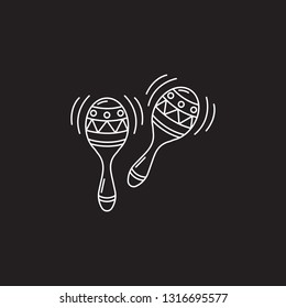 Maracas icon. Simple element illustration. Maracas symbol design template. Can be used for web and mobile