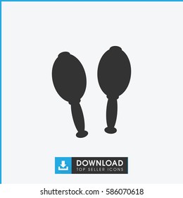 maracas icon. Simple filled maracas icon. On white background.