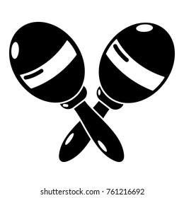 Maracas icon. Simple illustration of maracas vector icon for web