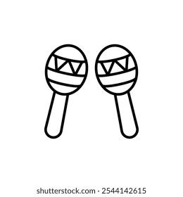 Maracas icon. Simple maracas icon for social media, app, and web design. Vector illustration.