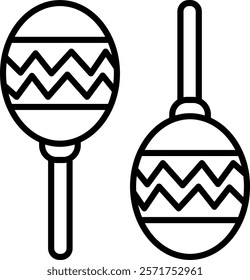 Maracas Icon Symbol Art Sign