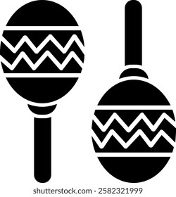 Maracas Icon Symbol Art Sign