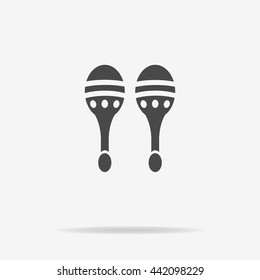 Maracas icon. Vector concept illustration for design.
