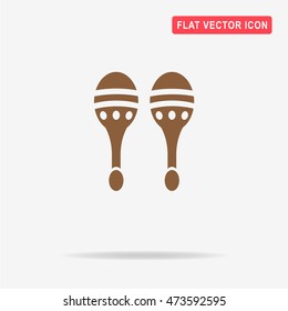 Maracas icon. Vector concept illustration for design.