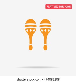 Maracas icon. Vector concept illustration for design.