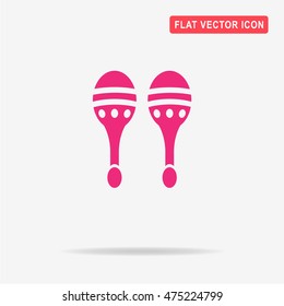 Maracas icon. Vector concept illustration for design.