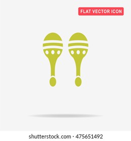 Maracas icon. Vector concept illustration for design.