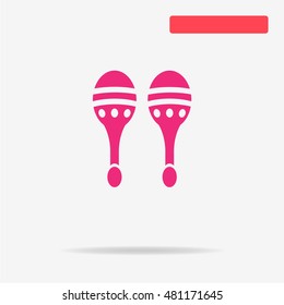 Maracas icon. Vector concept illustration for design.