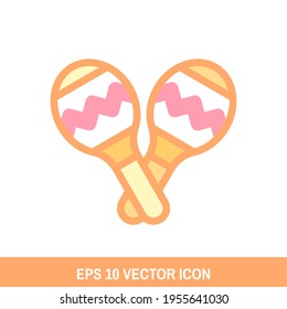 Maracas icon vector design. Carnival symbol for your website design, logo, app, UI. Eps10 vector illustration.