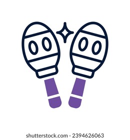 maracas icon. vector dual tone icon for your website, mobile, presentation, and logo design.