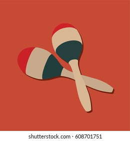 Maracas icon, vector illustration design.