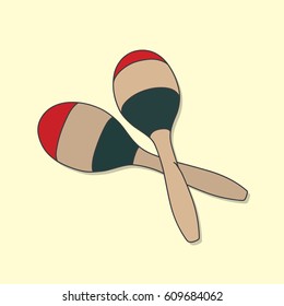 Maracas icon, vector illustration design.