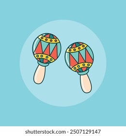 Maracas icon vector illustration. Musical instrument of maraca.