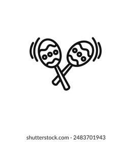 Maracas icon vector set collection for web