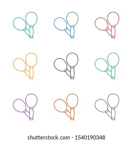 maracas icon white background. Editable line maracas icon from music. Trendy maracas icon for web and mobile.