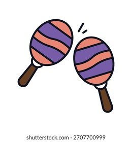 Maracas-Symbol auf weißem Hintergrund, Vektorgrafik