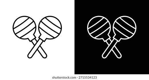 Ícones maracas para elementos de UI. Ilustração vetorial de alta qualidade.