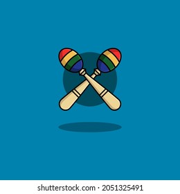 maracas illustration design for musical instruments