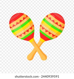 Maracas illustration on transparent background