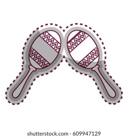 maracas instrument isolated icon