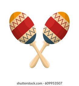 maracas instrument isolated icon