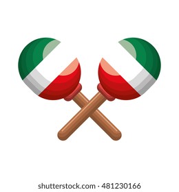 maracas instrument musical with mexican theme