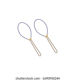 instrumentos maracas de fondo blanco