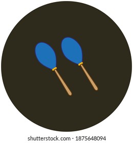 maracas instruments on white background