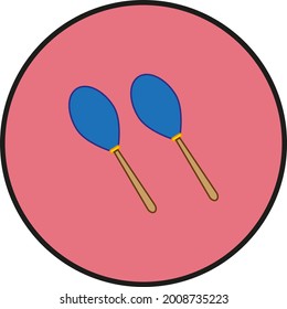 maracas instruments on white background