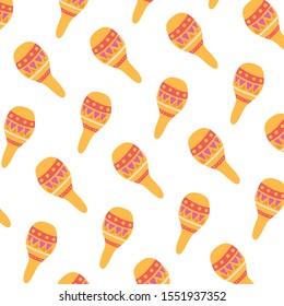 maracas latin instruments musical pattern vector illustration design