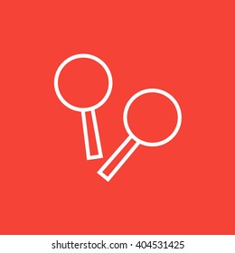 Maracas line icon.