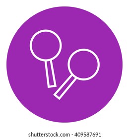 Maracas line icon.