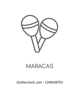 Maracas linear icon. Modern outline Maracas logo concept on white background from Birthday party and wedding collection. Suitable for use on web apps, mobile apps and print media.