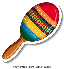 Maracas music instrument cartoon illustration