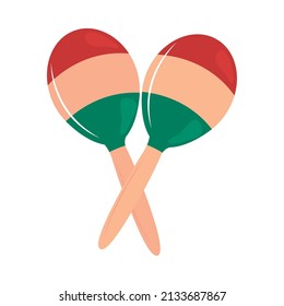 maracas music instrument icon vector
