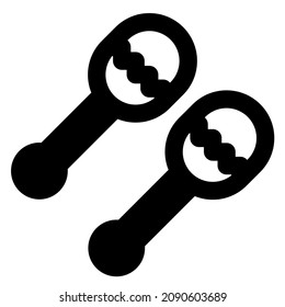 Maracas Music instrument for rattling sound layout