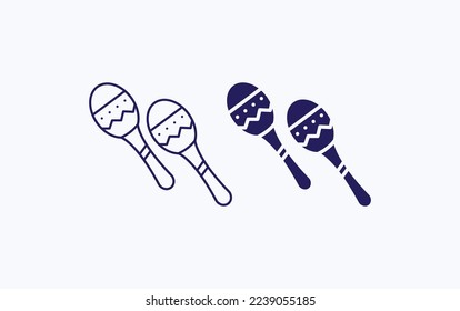 Maracas music vector illustration icon