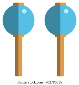 Maracas musical instrument flat icon, vector sign, colorful pictogram isolated on white. Symbol, logo illustration. Flat style design