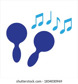 Maracas musical instrument icon. gradation style sign for mobile concept and web design. Percussion maracas flat vector icon. Brazilian carnival, masquerade, party symbol, logo illustration
