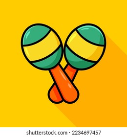 maracas musical instrument illustration can be used for digital and print