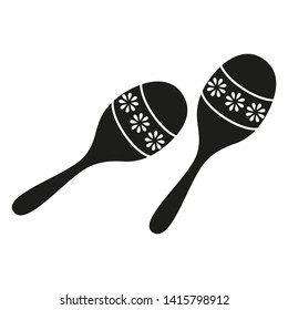 Maracas on the white background. Vector illustration.